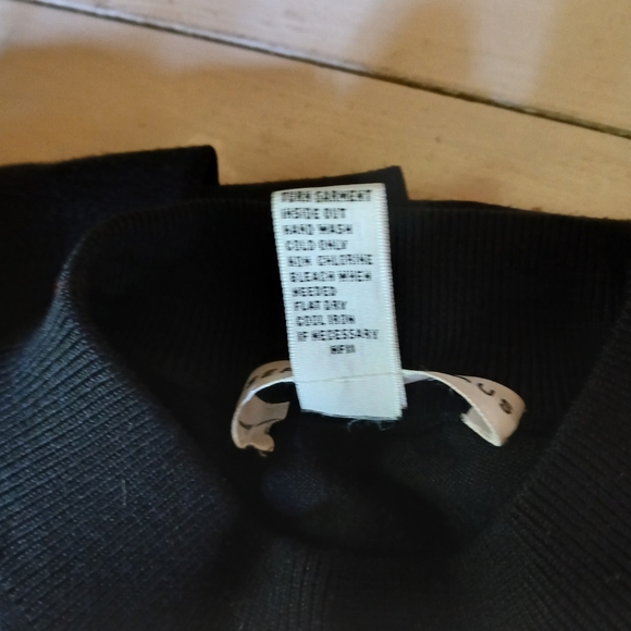 Josephine Chaus Black Sleeveless Mock Neck Silk & Nylon Sweater Size XL - Picture 5 of 5